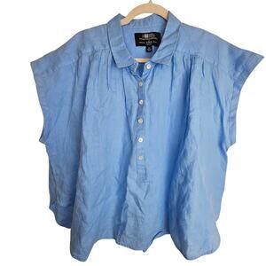 J. Crew Womens Baird McNutt Irish Linen Tunic Sz XL Coastal Grandma Euro Summer